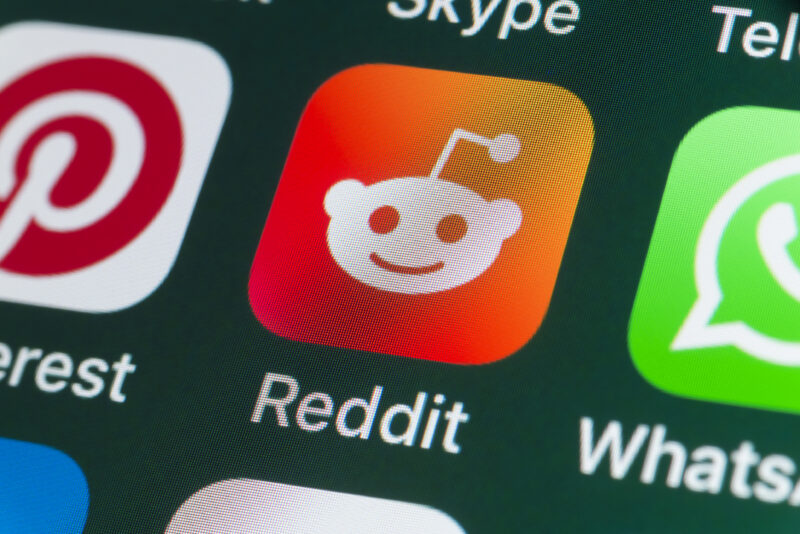 Screenshot of phone apps Reddit, Pinterest and WhatsApp.
